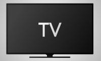 Tv op zwart